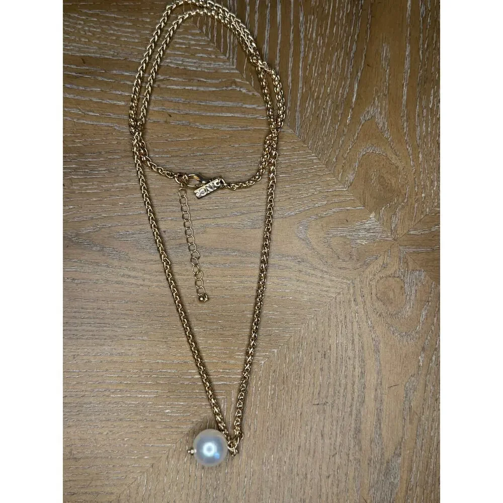 INC International Concepts Gold-Tone Layered Necklace with Pearl Pendant